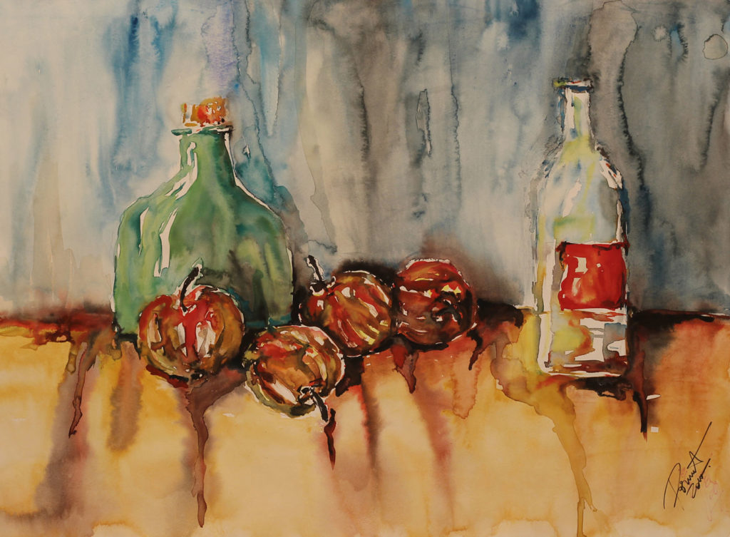 Apples & Bottles by Romana Porumb